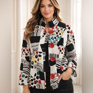 Painted Pony Abstract Print Jacket XXL